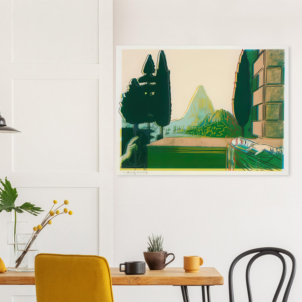 Andy Warhol poster depicting a carefully chosen detail from the Annunciation scene, a detail that connects the composition to its broader artistic subject