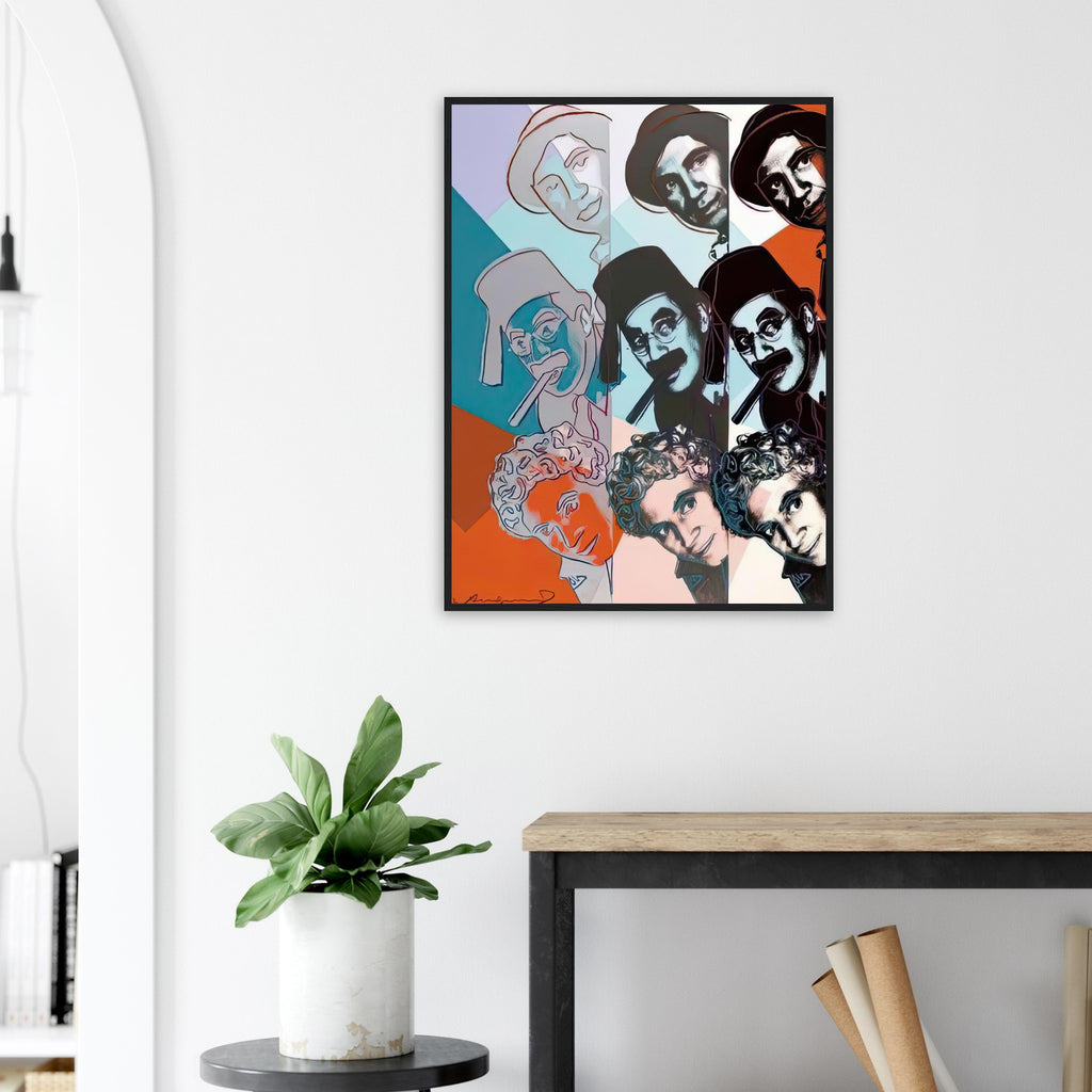 Andy Warhol framed print depicting the sitter is the American comedy performers; This portrait belongs to Ten Portraits of Jews of the Twentieth Century, in which Warhol brought