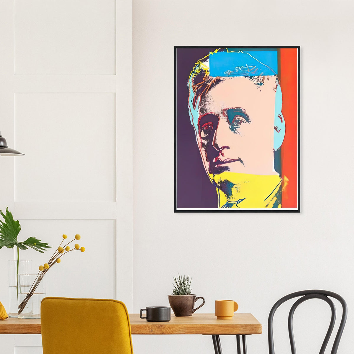 Andy Warhol framed print depicting the sitter is the pioneering American Supreme Court justice; This portrait belongs to Ten Portraits of Jews of the Twentieth Century, in which Warhol brought