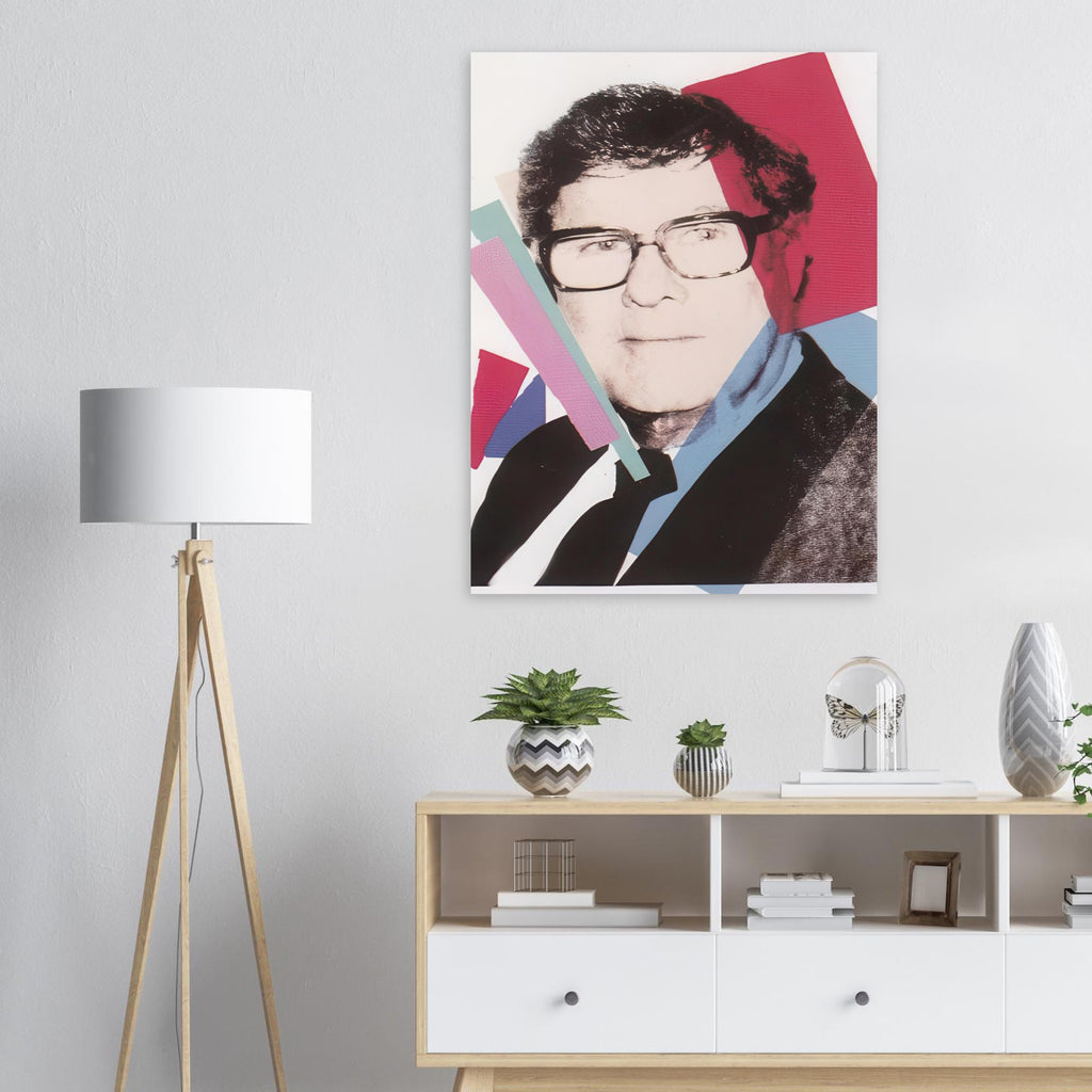 Andy Warhol poster depicting a direct portrait format keeps the focus on individual presence, allowing Warhol’s graphic treatment to elevate the sitter into an instantly readable image