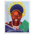Andy Warhol framed print depicting this work depicts Queen Ntombi Twala of Swaziland; The Reigning Queens portfolio presented four women who held ruling power in their own right: Elizabeth, white frame, 27x35 cm / 11x14″