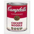 Andy Warhol framed print depicting the instantly legible soup-can silhouette, packaging lettering and product name create a highly recognizable commercial composition, white frame, 27x35 cm / 11x14″