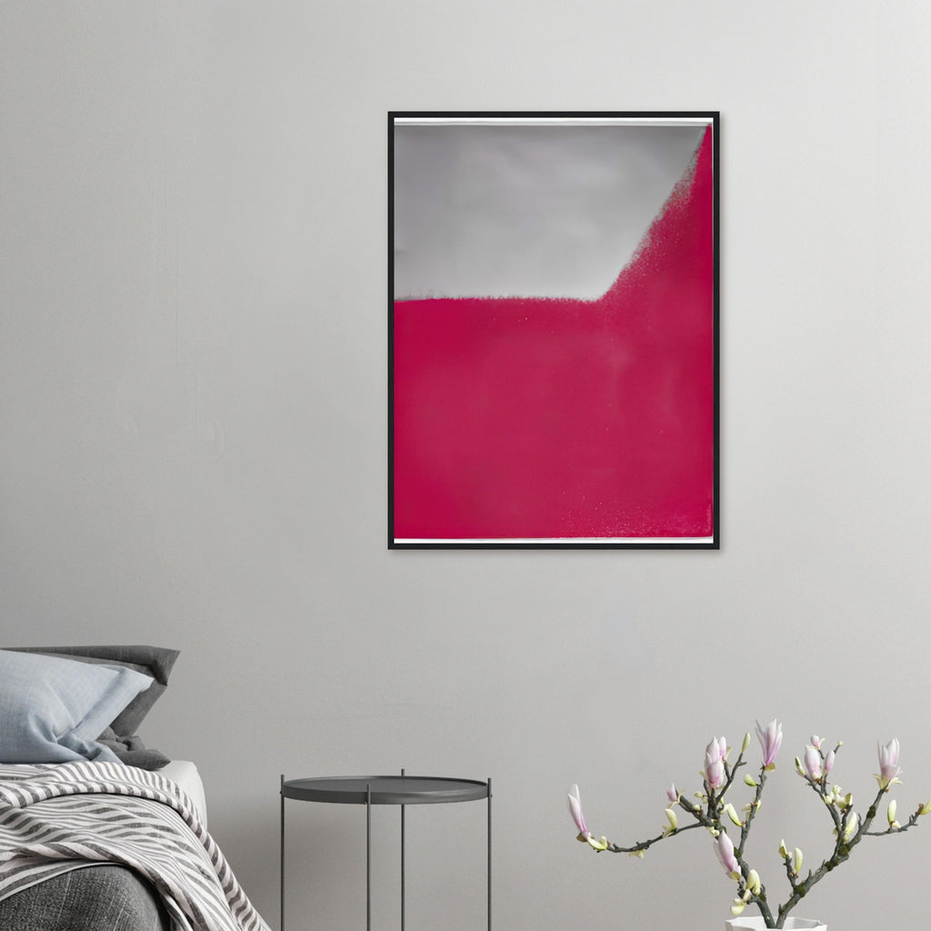 Andy Warhol framed print depicting wide, indistinct shapes sweep across colour fields; Warhol’s Shadows prints developed from a large body of near-abstract paintings shown in 1979