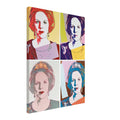 Andy Warhol canvas print depicting the recognizable royal portrait becomes a strong graphic focal point, 45x60 cm / 18x24″