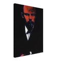 Andy Warhol canvas print depicting an assertive face and reduced graphic shapes organize the composition into a memorable political portrait, independent of a traditional painted likeness, 45x60 cm / 18x24″