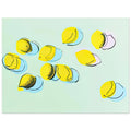 Andy Warhol poster depicting rounded fruit forms, expressive edges and the recognizable shapes of lemons, a detail that connects the composition to its broader artistic subject, 30x40 cm / 12x16″