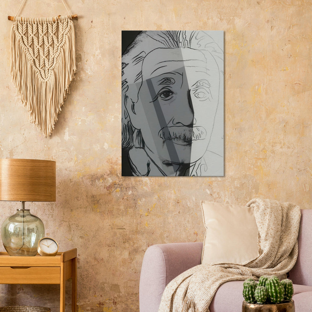 Andy Warhol canvas print depicting the image centers on a distinctive likeness rather than narrative scenery; line and simplified contrast make the person the focus