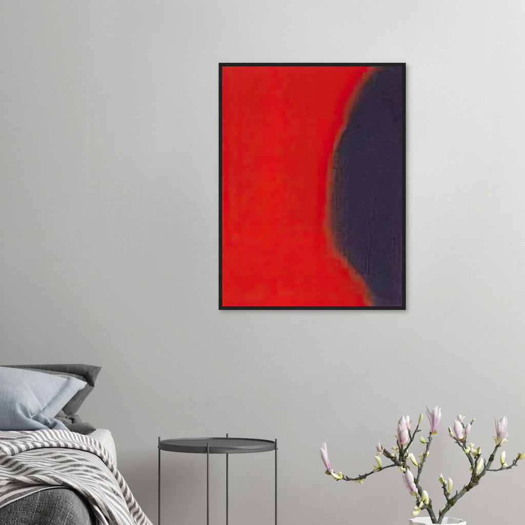 Andy Warhol framed print depicting wide, indistinct shapes sweep across colour fields; Warhol’s Shadows prints developed from a large body of near-abstract paintings shown in 1979