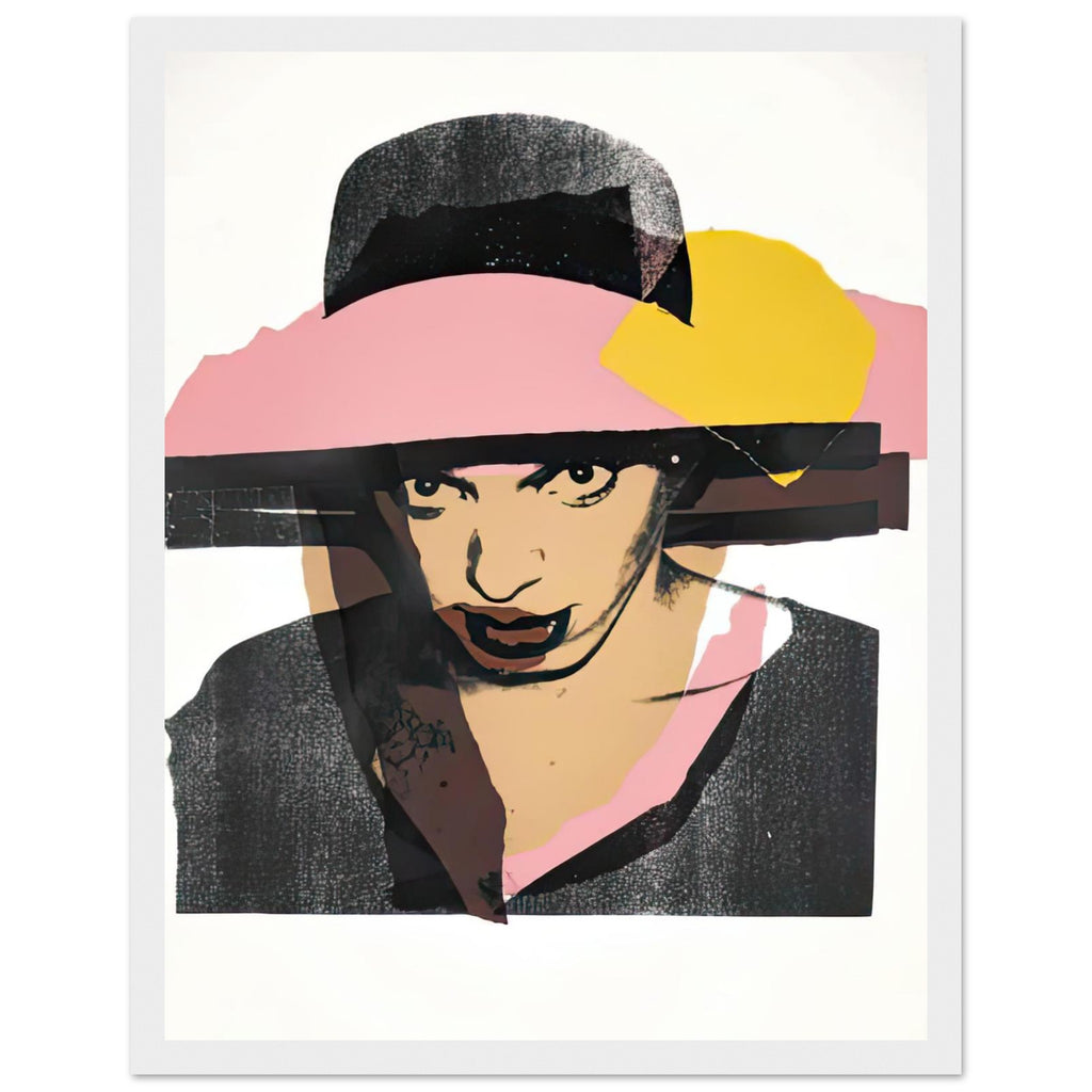 Andy Warhol framed print depicting areas of saturated colour and loose, sometimes deliberately displaced contours interact with the sitter’s photographic likeness; The Ladies and Gentlemen project portrays transgender women and drag performers from New York, including, white frame, 27x35 cm / 11x14″