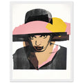 Andy Warhol framed print depicting areas of saturated colour and loose, sometimes deliberately displaced contours interact with the sitter’s photographic likeness; The Ladies and Gentlemen project portrays transgender women and drag performers from New York, including, white frame, 27x35 cm / 11x14″