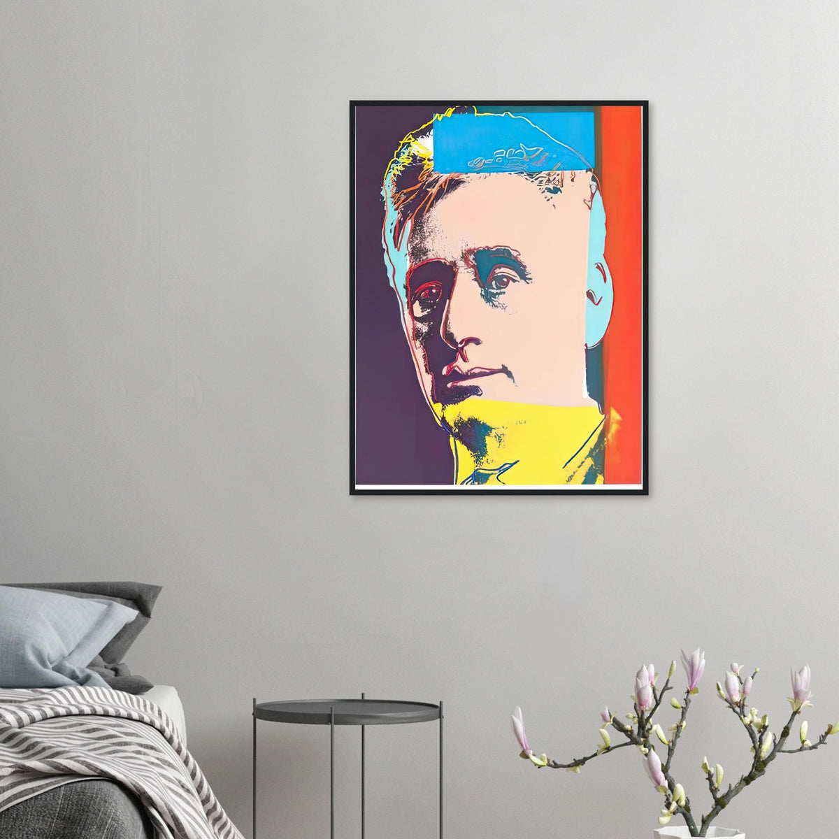 Andy Warhol framed print depicting the sitter is the pioneering American Supreme Court justice; This portrait belongs to Ten Portraits of Jews of the Twentieth Century, in which Warhol brought