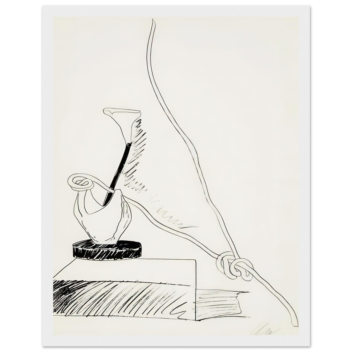 Andy Warhol framed print depicting the black-and-white treatment emphasizes shapes, texture and the structure of the flowers rather than bright color accents, white frame, 27x35 cm / 11x14″