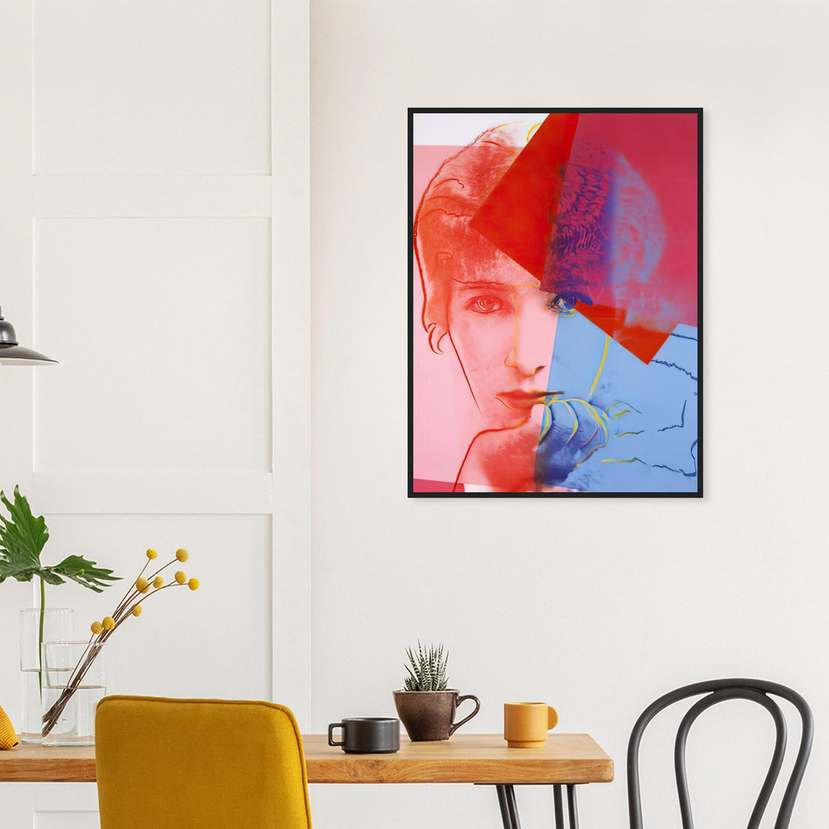Andy Warhol framed print depicting the sitter is the French stage actress; This portrait belongs to Ten Portraits of Jews of the Twentieth Century, in which Warhol brought