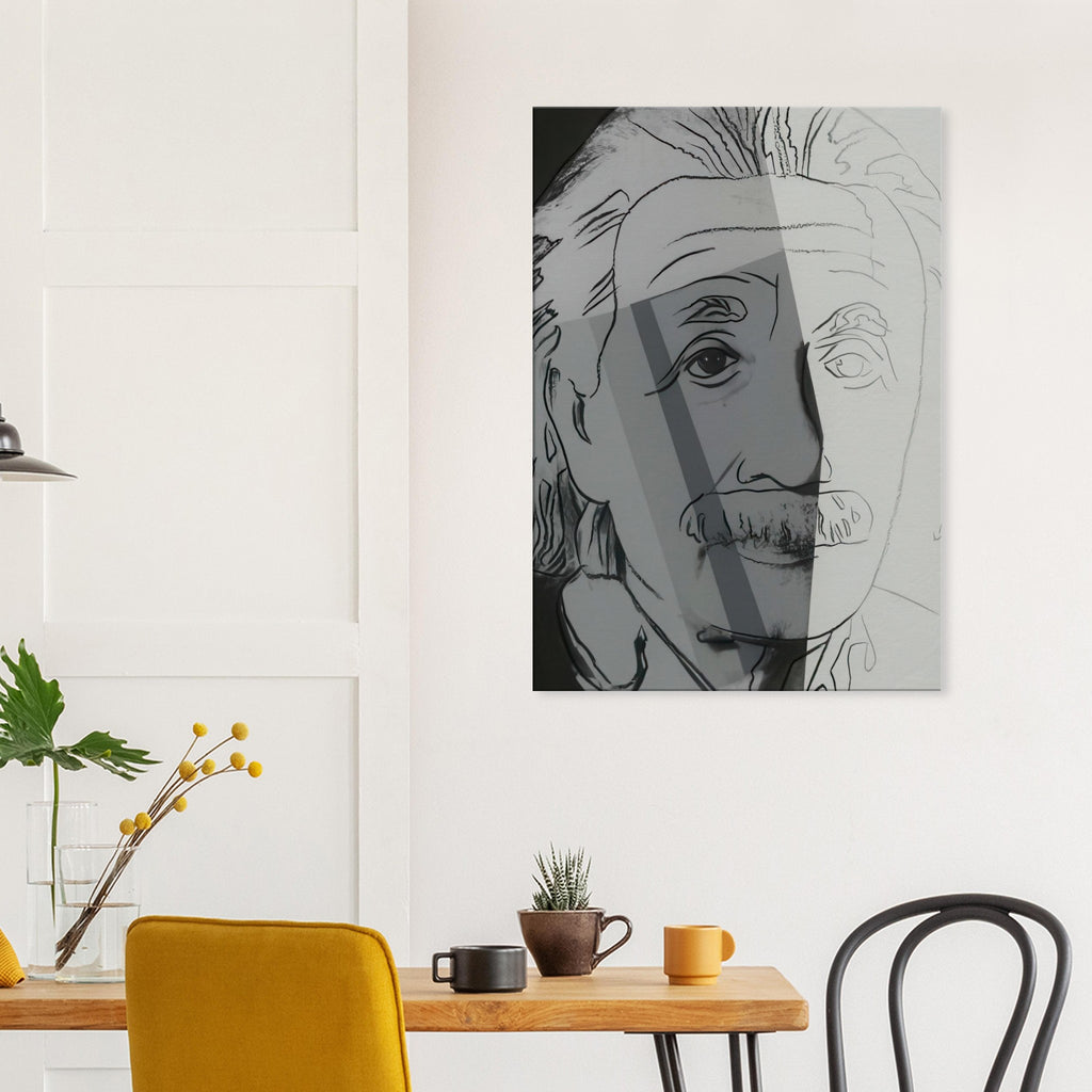 Andy Warhol canvas print depicting the image centers on a distinctive likeness rather than narrative scenery; line and simplified contrast make the person the focus
