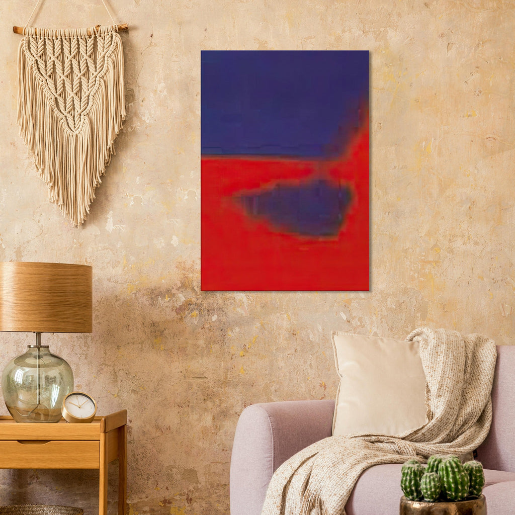 Andy Warhol canvas print depicting an expansive dark shape against a contrasting field creates a sense of movement, ambiguity and spatial depth
