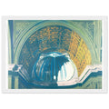 Andy Warhol framed print depicting a detail of a Renaissance religious composition, a detail that connects the composition to its broader artistic subject, white frame, 21x29.7 cm / 8x12"