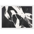 Andy Warhol framed print depicting a lively arrangement of footwear, with overlapping silhouettes and decorative texture, a detail that connects the composition to its broader artistic subject, white frame, 21x29.7 cm / 8x12"