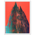 Andy Warhol framed print depicting the cathedral’s soaring spires and intricate façade give the poster a strong vertical architectural structure, providing an unusual counterpart to the artist’s better-known celebrity faces, white frame, 27x35 cm / 11x14″