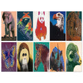 Andy Warhol poster depicting a group of wildlife portraits treated with striking graphic emphasis, a detail that connects the composition to its broader artistic subject, 30x40 cm / 12x16″