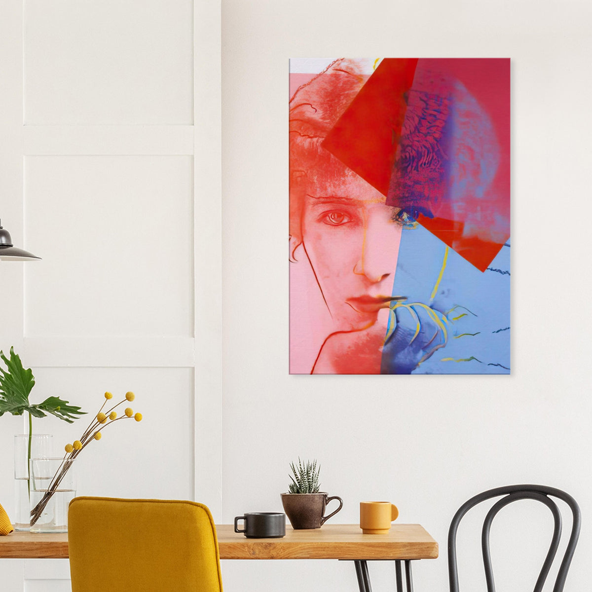 Andy Warhol canvas print depicting the image centers on a distinctive likeness rather than narrative scenery; line and simplified contrast make the person the focus