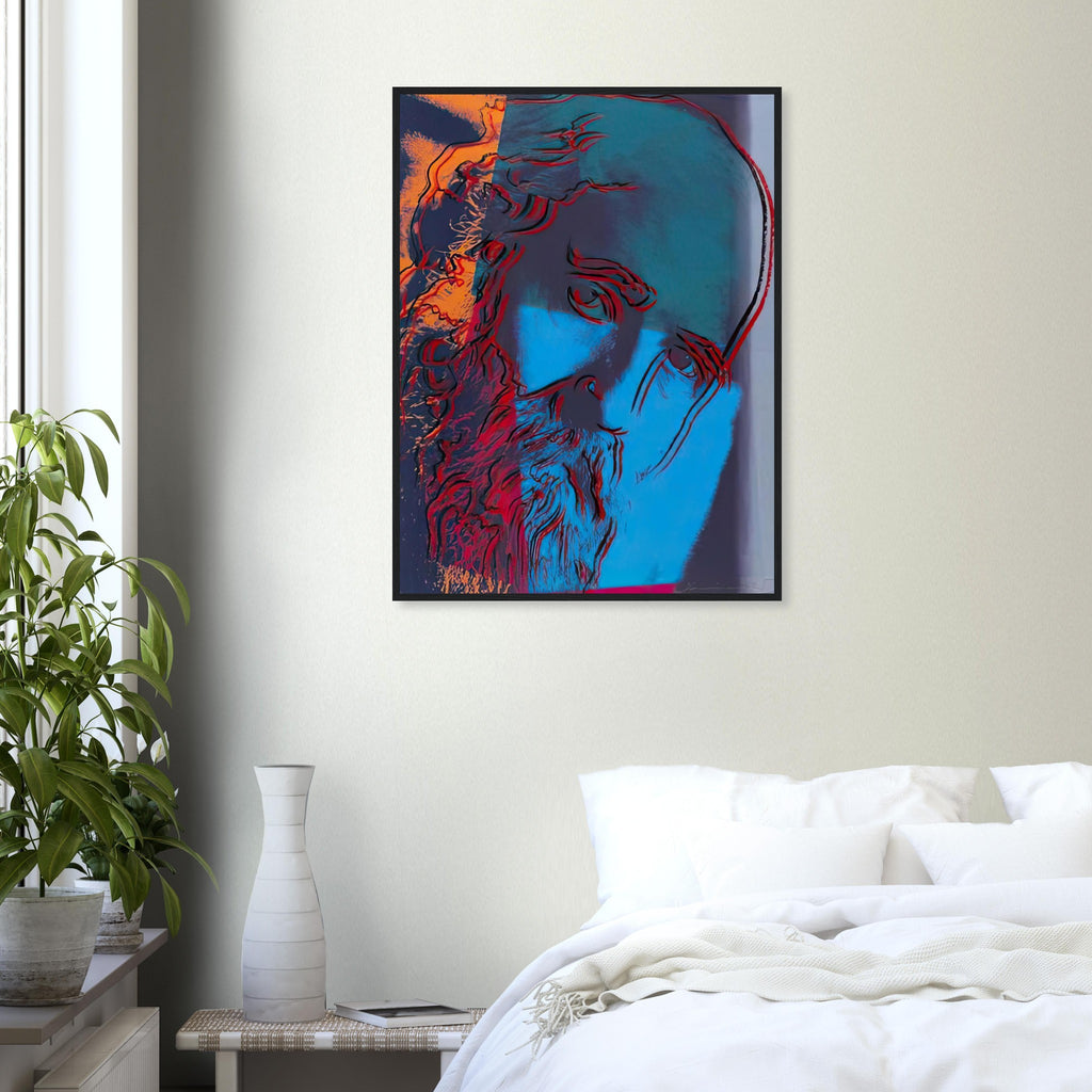 Andy Warhol framed print depicting the sitter is the philosopher associated with the idea of dialogue; This portrait belongs to Ten Portraits of Jews of the Twentieth Century, in which Warhol brought
