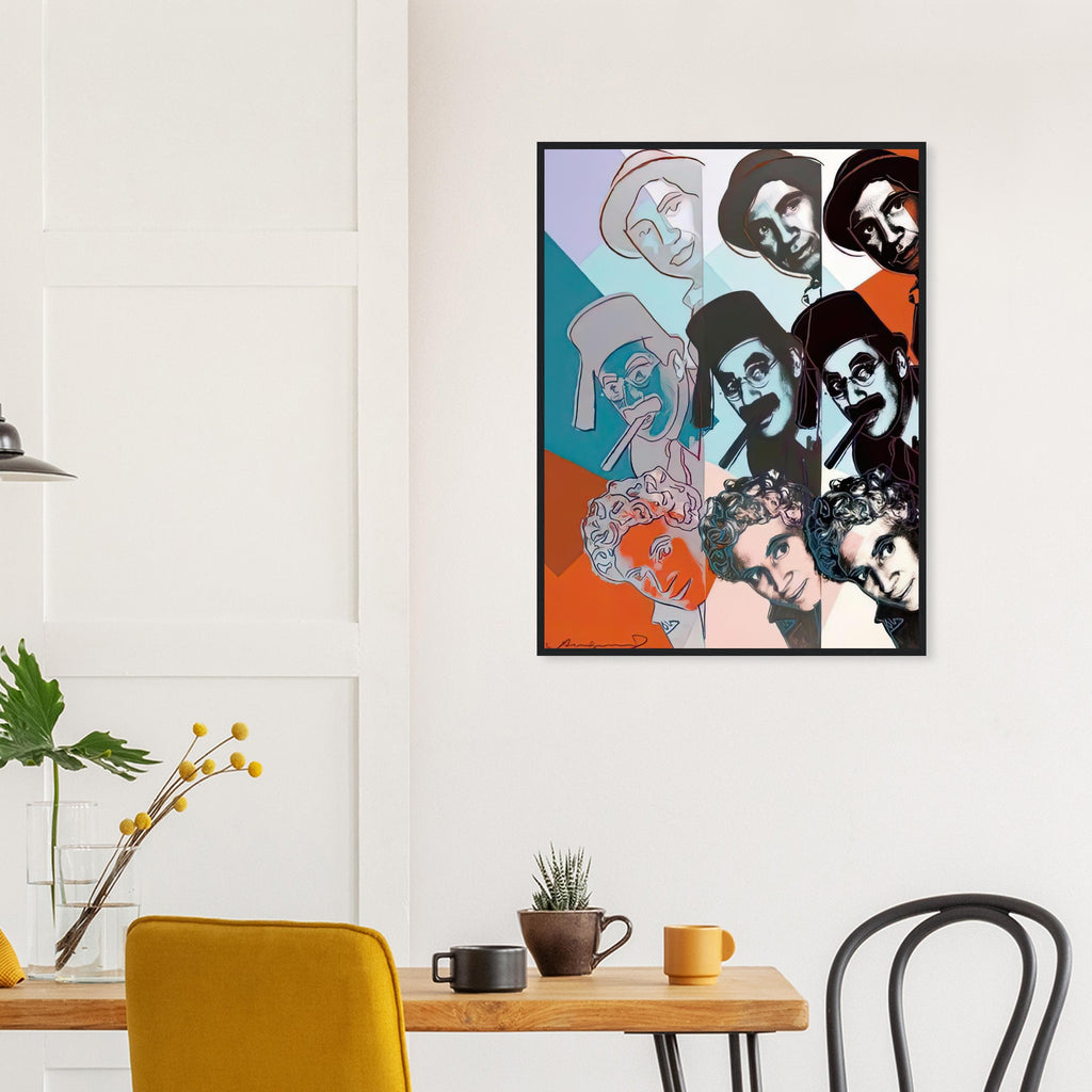 Andy Warhol framed print depicting the sitter is the American comedy performers; This portrait belongs to Ten Portraits of Jews of the Twentieth Century, in which Warhol brought