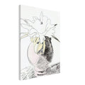 Andy Warhol canvas print depicting the design highlights the relationship between compact petals, organic contours and deliberately graphic printmaking marks, 45x60 cm / 18x24″