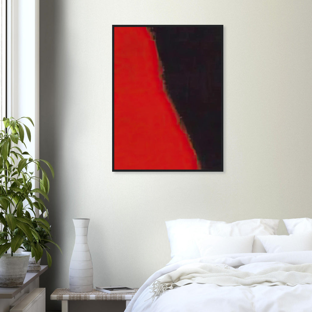 Andy Warhol framed print depicting wide, indistinct shapes sweep across colour fields; Warhol’s Shadows prints developed from a large body of near-abstract paintings shown in 1979