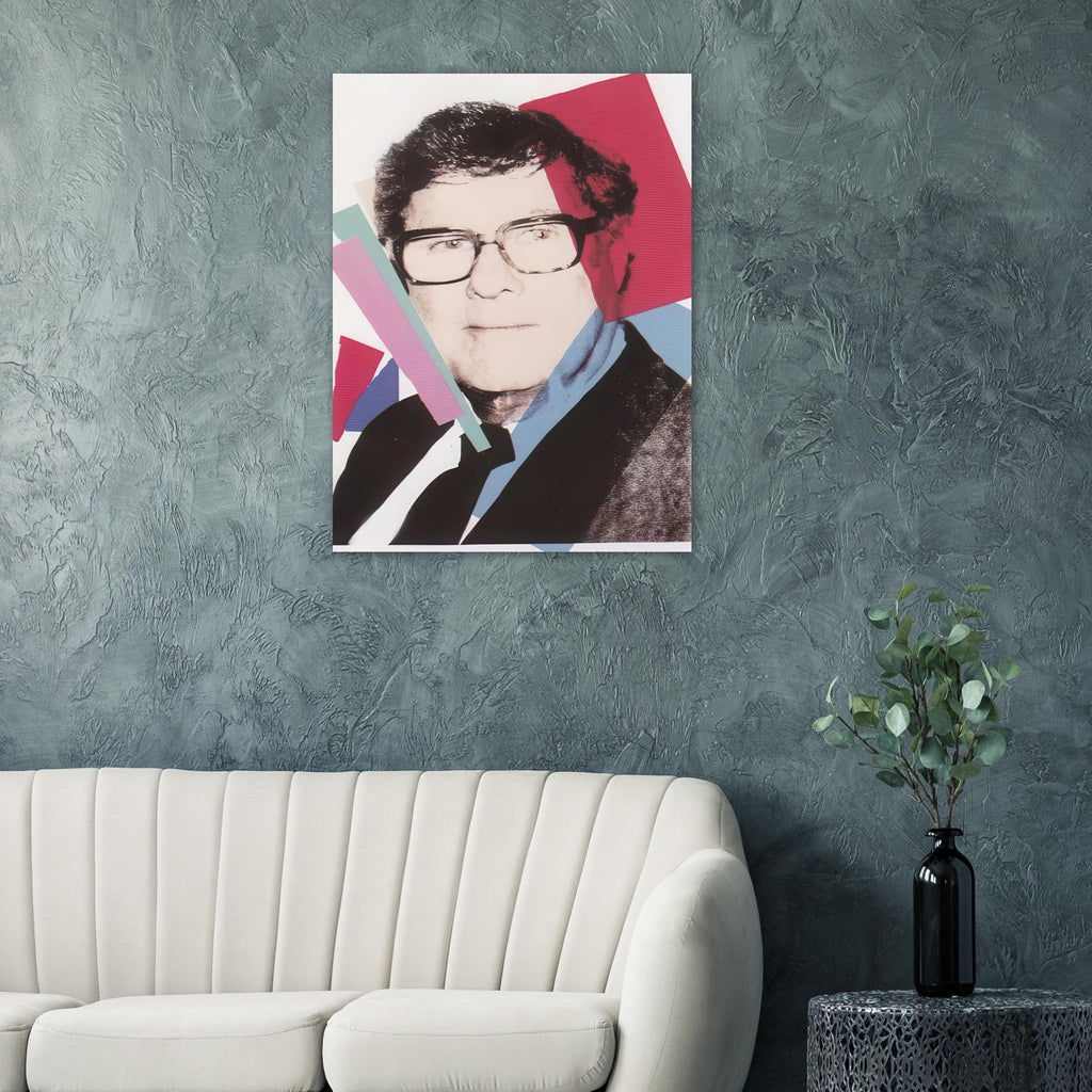 Andy Warhol poster depicting a direct portrait format keeps the focus on individual presence, allowing Warhol’s graphic treatment to elevate the sitter into an instantly readable image