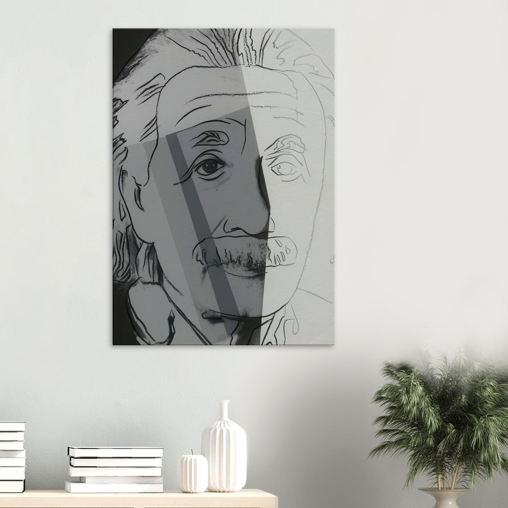 Andy Warhol canvas print depicting the image centers on a distinctive likeness rather than narrative scenery; line and simplified contrast make the person the focus
