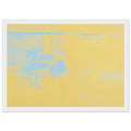 Andy Warhol framed print depicting the stark chair, its surroundings and the tense emptiness of the room, a detail that connects the composition to its broader artistic subject, white frame, 21x29.7 cm / 8x12"