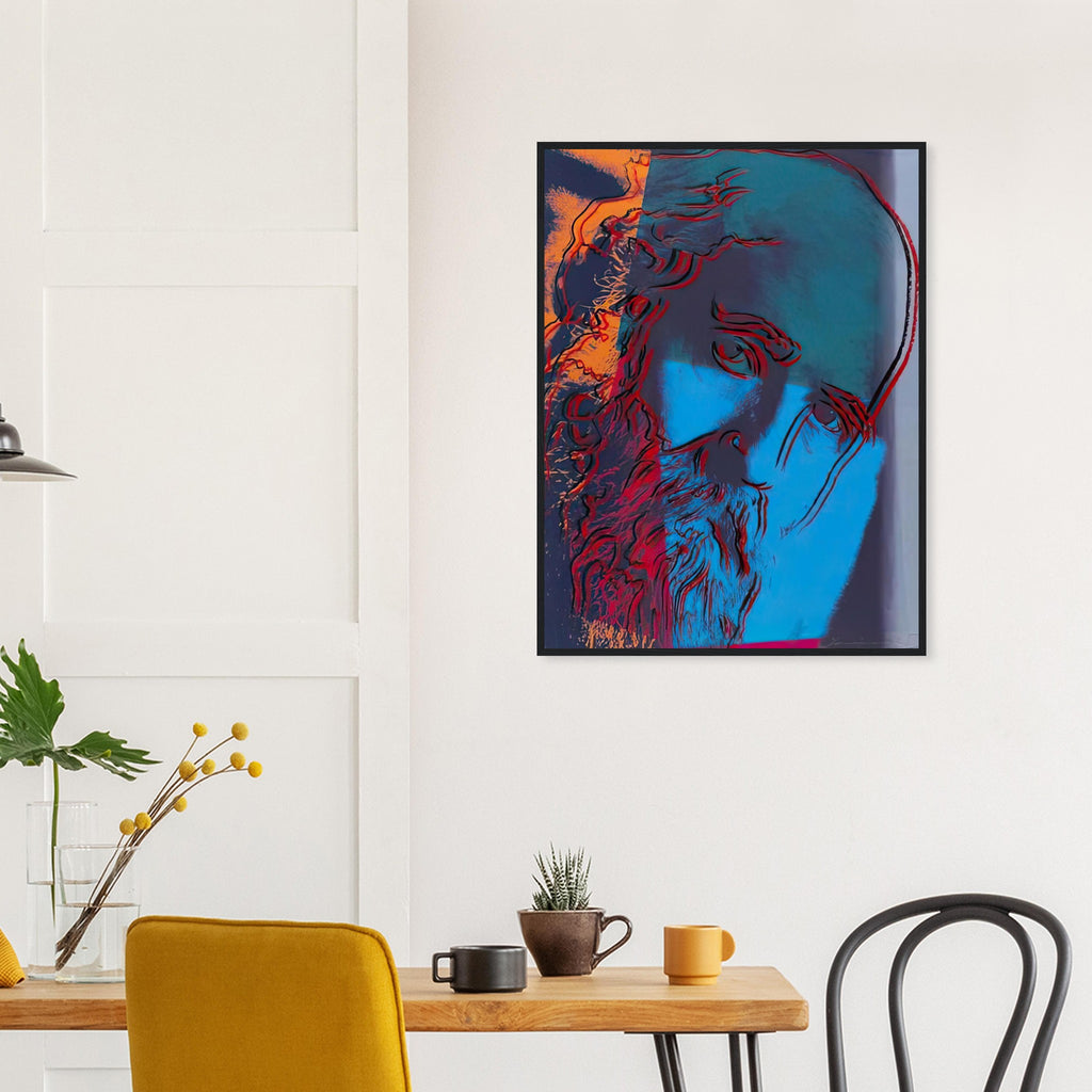 Andy Warhol framed print depicting the sitter is the philosopher associated with the idea of dialogue; This portrait belongs to Ten Portraits of Jews of the Twentieth Century, in which Warhol brought