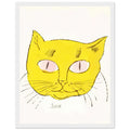 Andy Warhol framed print depicting a spare contour drawing gives the animal its personality, while uncomplicated forms keep the focus on the cat’s outline and pose, white frame, 27x35 cm / 11x14″