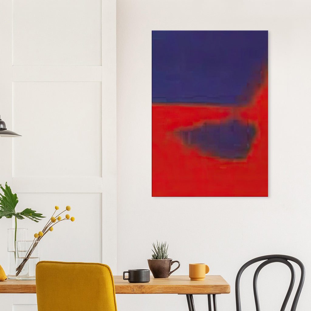 Andy Warhol canvas print depicting an expansive dark shape against a contrasting field creates a sense of movement, ambiguity and spatial depth