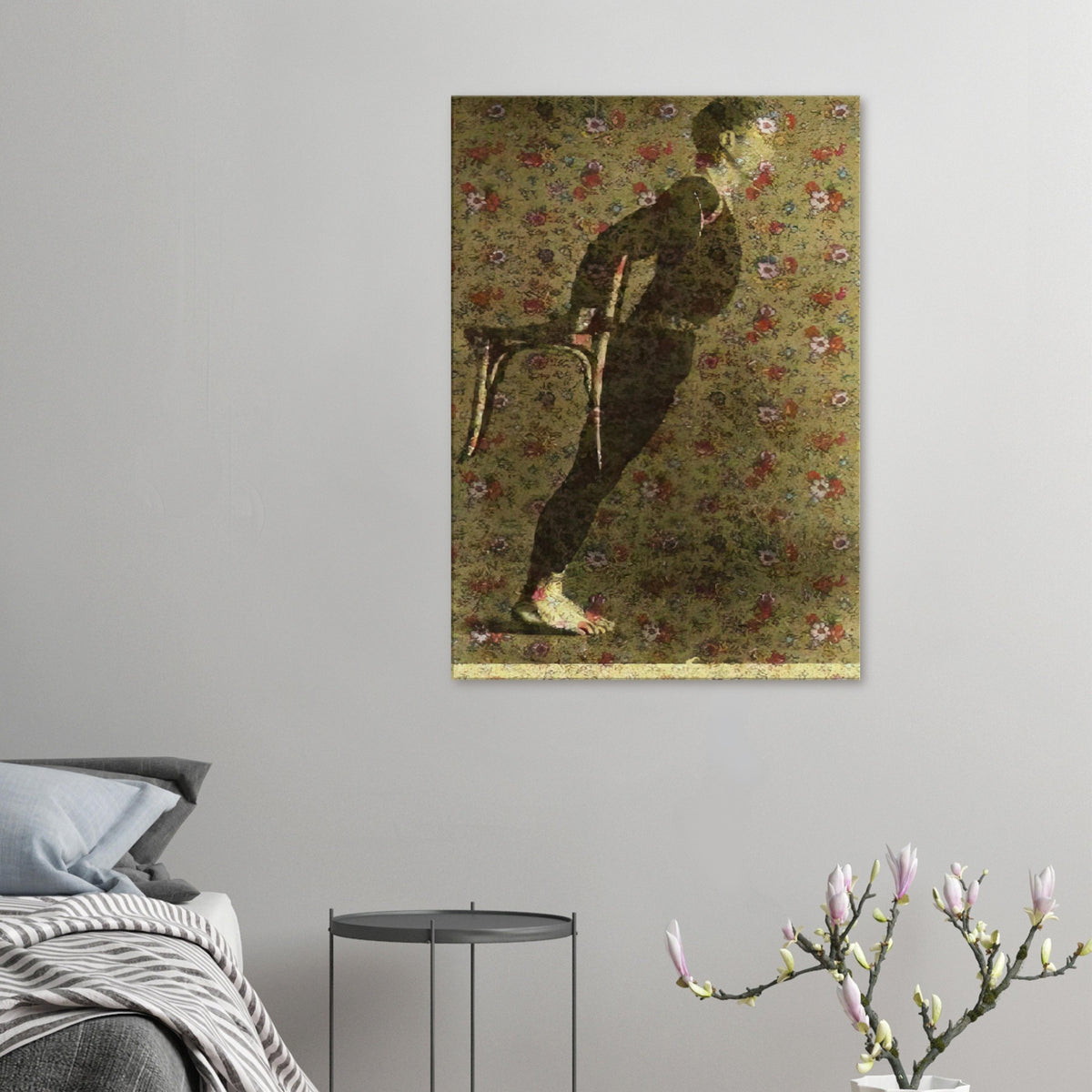 Andy Warhol canvas print depicting a direct portrait format keeps the focus on individual presence, allowing Warhol’s graphic treatment to elevate the sitter into an instantly readable image