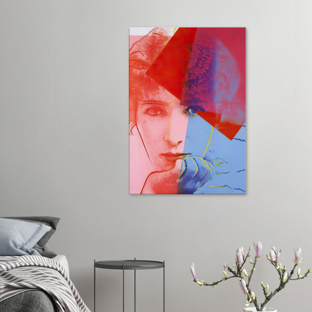 Andy Warhol canvas print depicting the image centers on a distinctive likeness rather than narrative scenery; line and simplified contrast make the person the focus