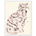 Andy Warhol framed print depicting a spare contour drawing gives the animal its personality, while uncomplicated forms keep the focus on the cat’s outline and pose, white frame, 27x35 cm / 11x14″