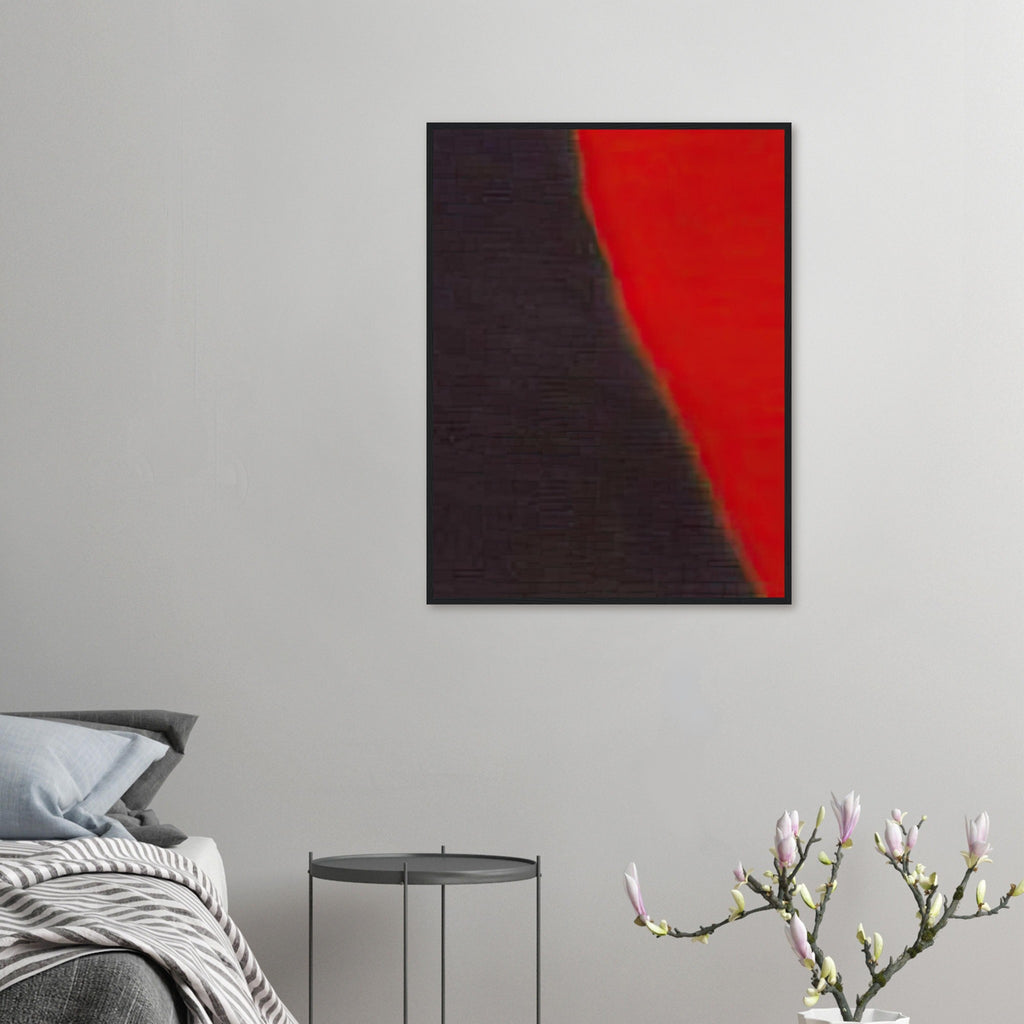 Andy Warhol framed print depicting wide, indistinct shapes sweep across colour fields; Warhol’s Shadows prints developed from a large body of near-abstract paintings shown in 1979