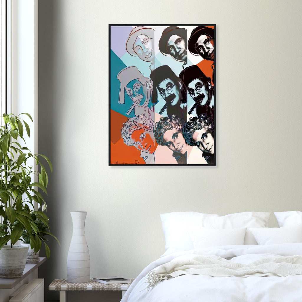 Andy Warhol framed print depicting the sitter is the American comedy performers; This portrait belongs to Ten Portraits of Jews of the Twentieth Century, in which Warhol brought