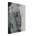 Andy Warhol canvas print depicting the image centers on a distinctive likeness rather than narrative scenery; line and simplified contrast make the person the focus, 45x60 cm / 18x24″