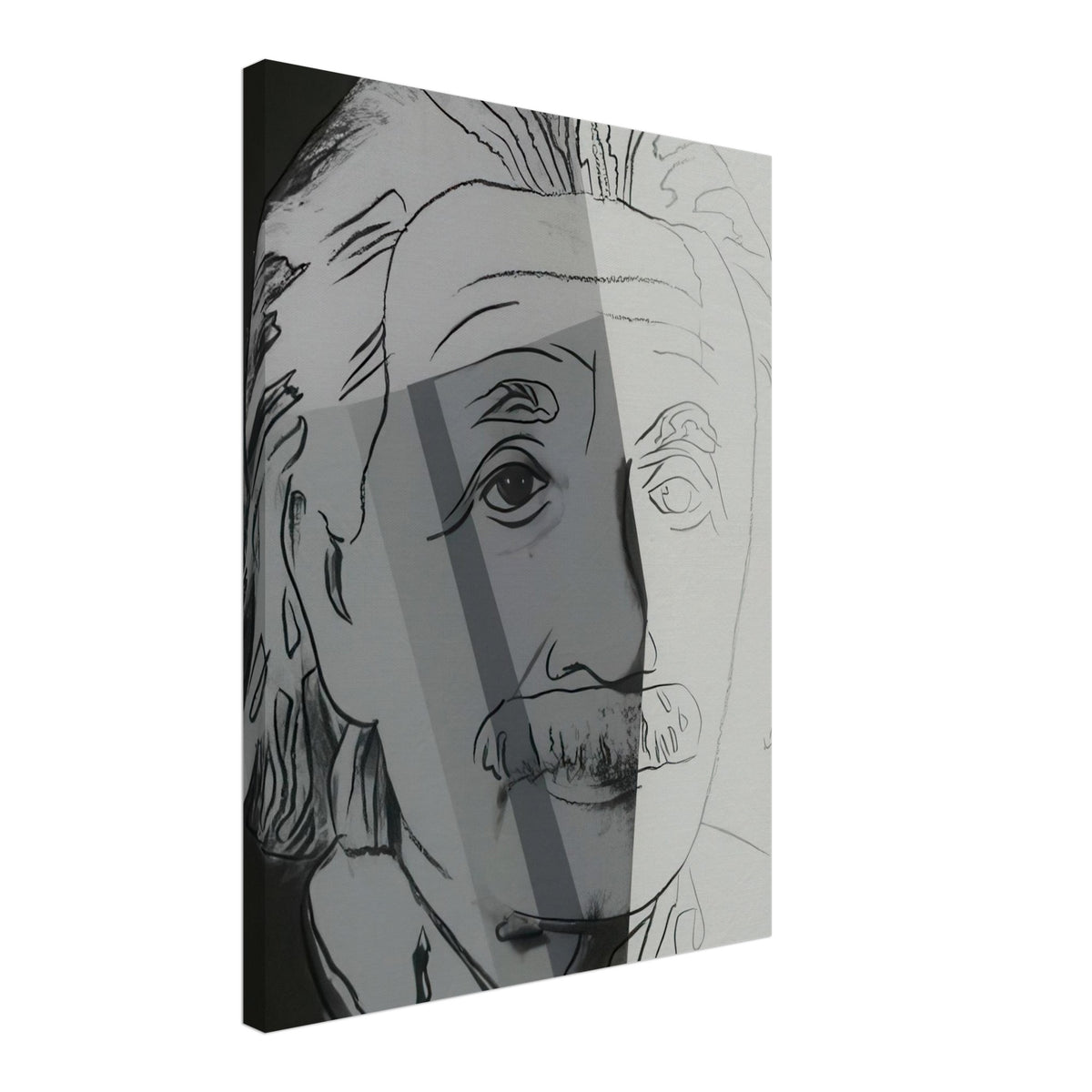 Andy Warhol canvas print depicting the image centers on a distinctive likeness rather than narrative scenery; line and simplified contrast make the person the focus, 45x60 cm / 18x24″