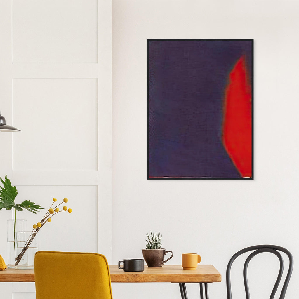 Andy Warhol framed print depicting wide, indistinct shapes sweep across colour fields; Warhol’s Shadows prints developed from a large body of near-abstract paintings shown in 1979