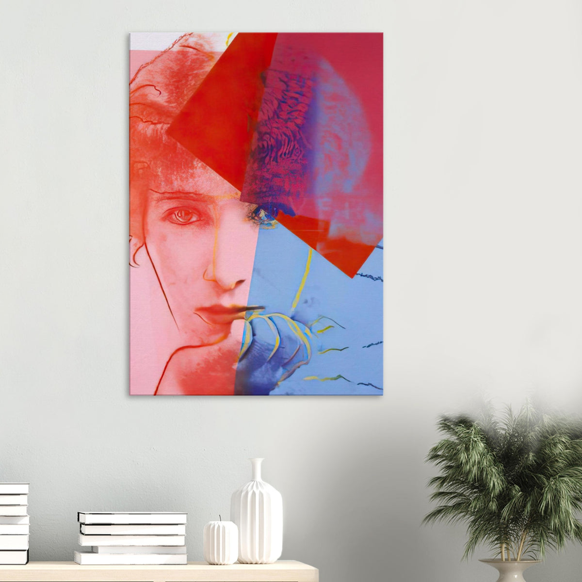 Andy Warhol canvas print depicting the image centers on a distinctive likeness rather than narrative scenery; line and simplified contrast make the person the focus