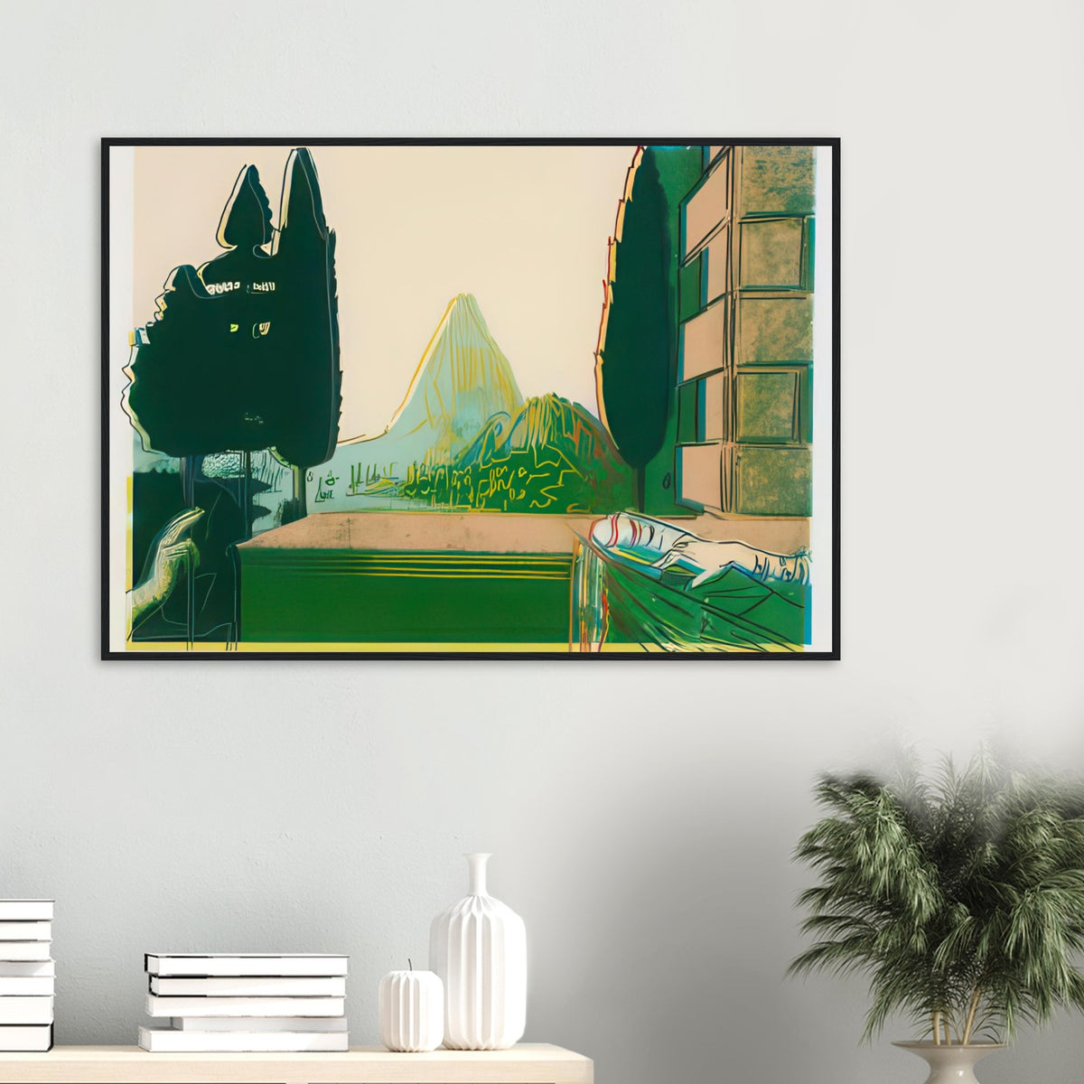 Andy Warhol framed print depicting a carefully chosen detail from the Annunciation scene, a detail that connects the composition to its broader artistic subject