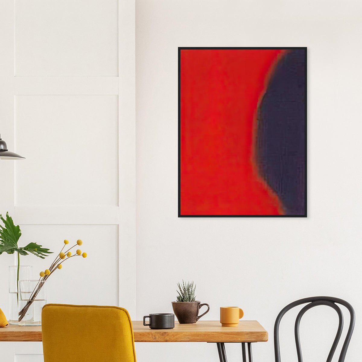 Andy Warhol framed print depicting wide, indistinct shapes sweep across colour fields; Warhol’s Shadows prints developed from a large body of near-abstract paintings shown in 1979