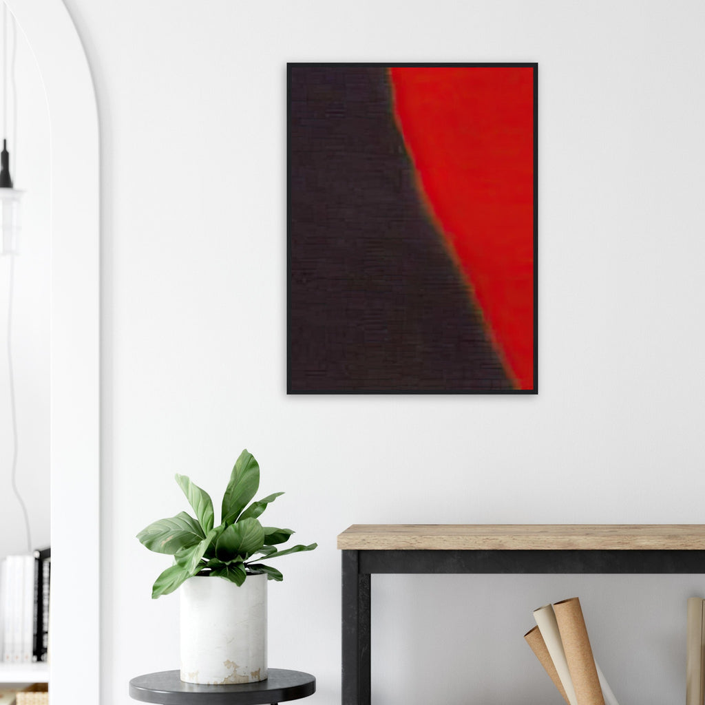 Andy Warhol framed print depicting wide, indistinct shapes sweep across colour fields; Warhol’s Shadows prints developed from a large body of near-abstract paintings shown in 1979