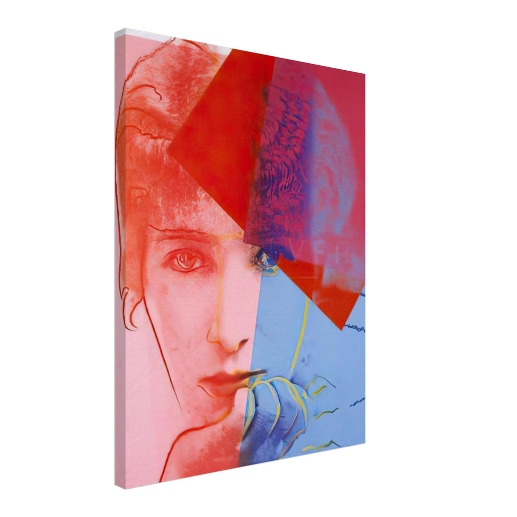 Andy Warhol canvas print depicting the image centers on a distinctive likeness rather than narrative scenery; line and simplified contrast make the person the focus, 45x60 cm / 18x24″