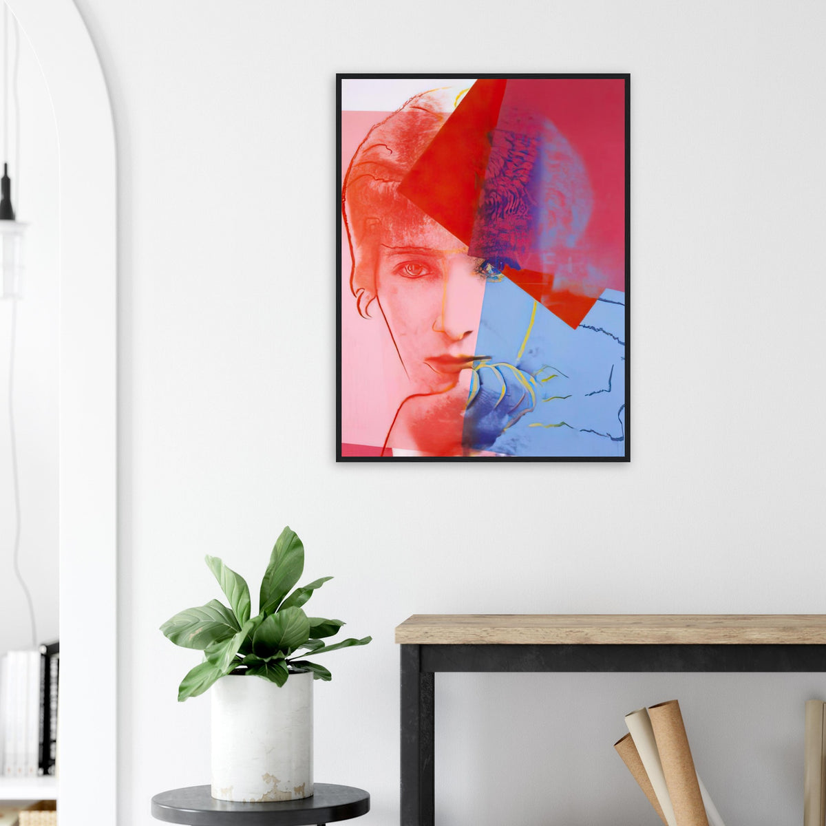Andy Warhol framed print depicting the sitter is the French stage actress; This portrait belongs to Ten Portraits of Jews of the Twentieth Century, in which Warhol brought