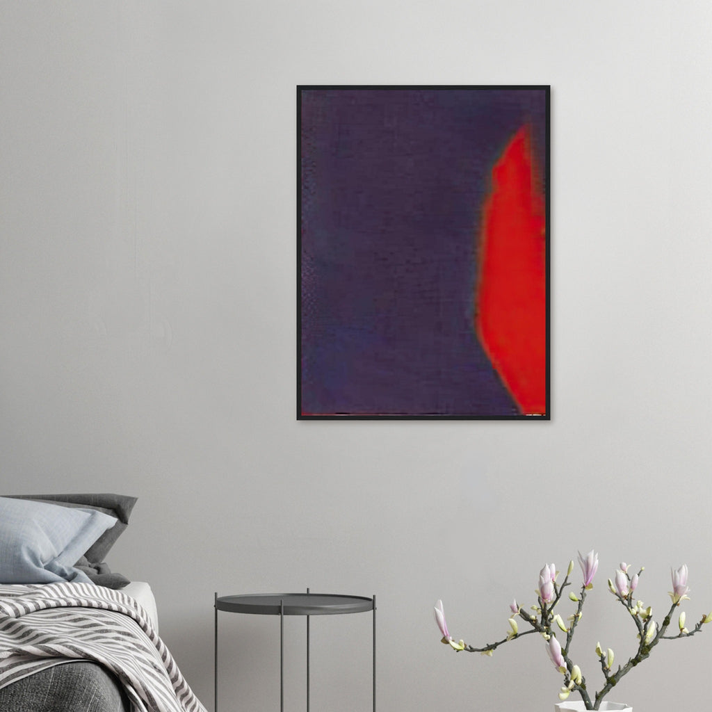 Andy Warhol framed print depicting wide, indistinct shapes sweep across colour fields; Warhol’s Shadows prints developed from a large body of near-abstract paintings shown in 1979