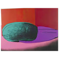 Andy Warhol poster depicting rounded fruit forms, expressive edges and the recognizable shapes of watermelon, a detail that connects the composition to its broader artistic subject, 30x40 cm / 12x16″